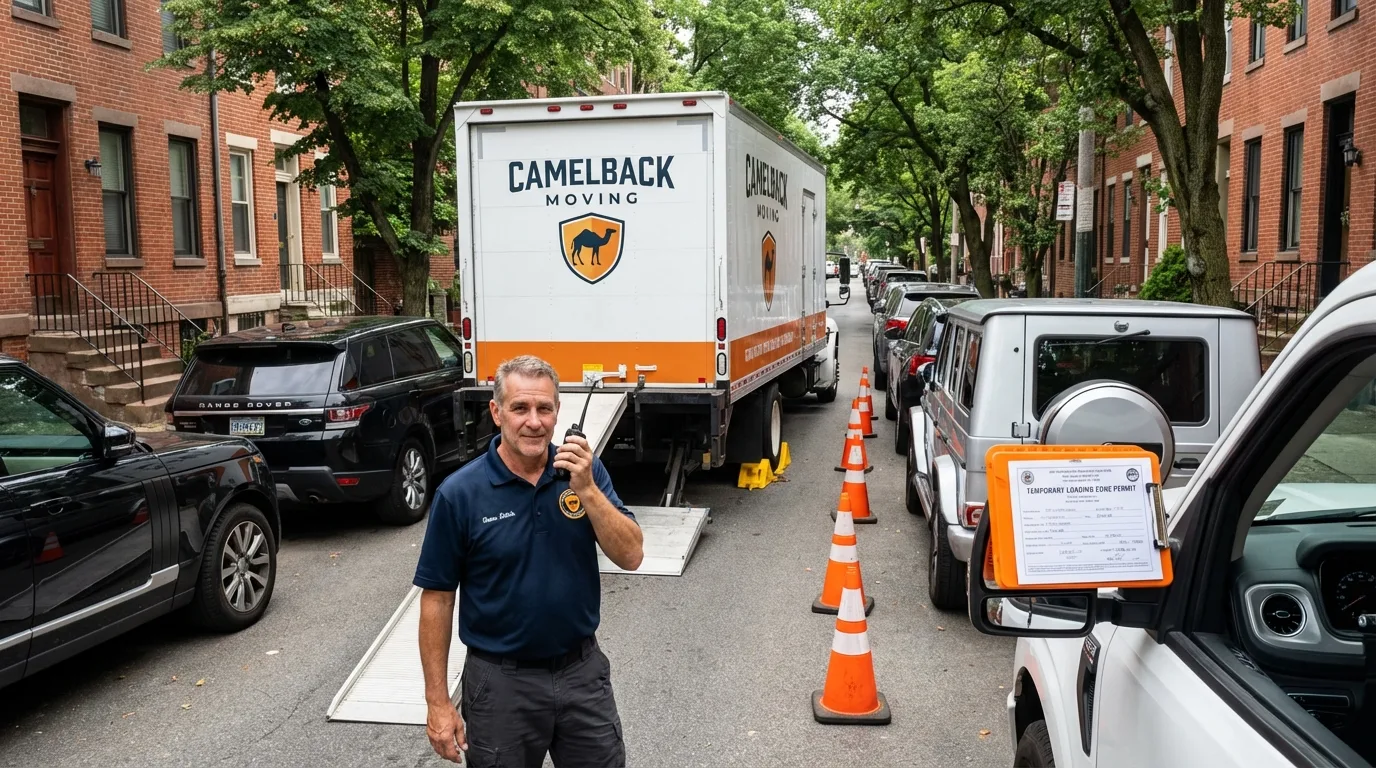 City street loading permit setup in Bay Shore, NY